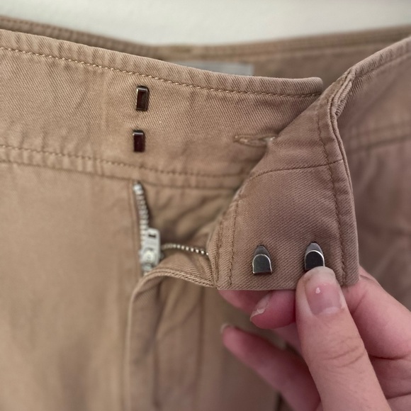 Everland Wide Leg Baggy Lyocell Tan High Rise Pants Size 2 Short - Picture 4 of 11